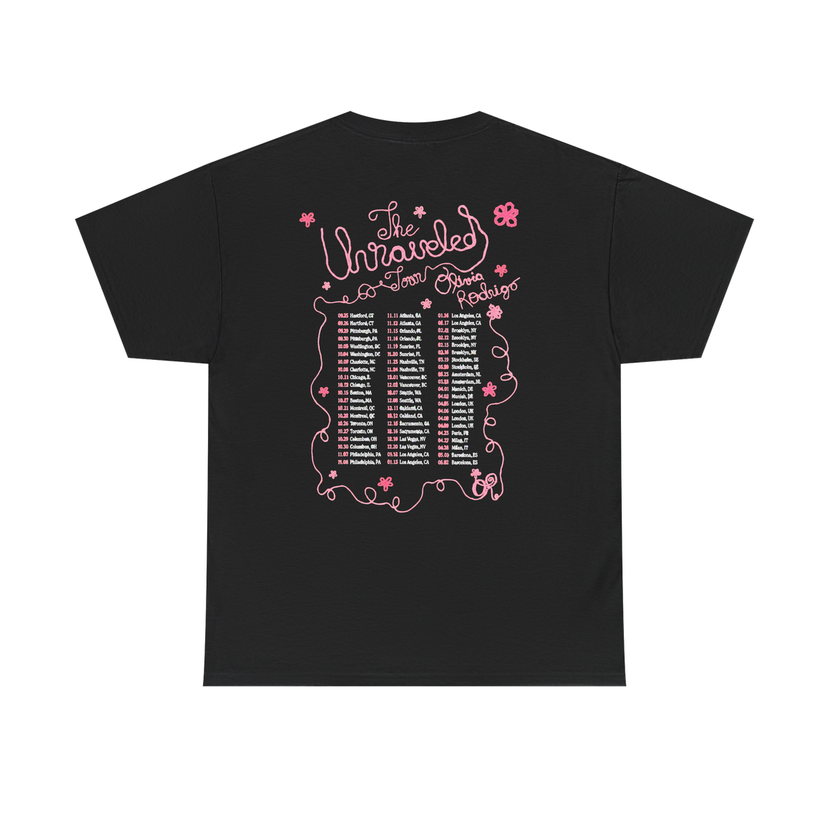 Olivia Rodrigo Merch – The Unraveled Tour T-Shirt
