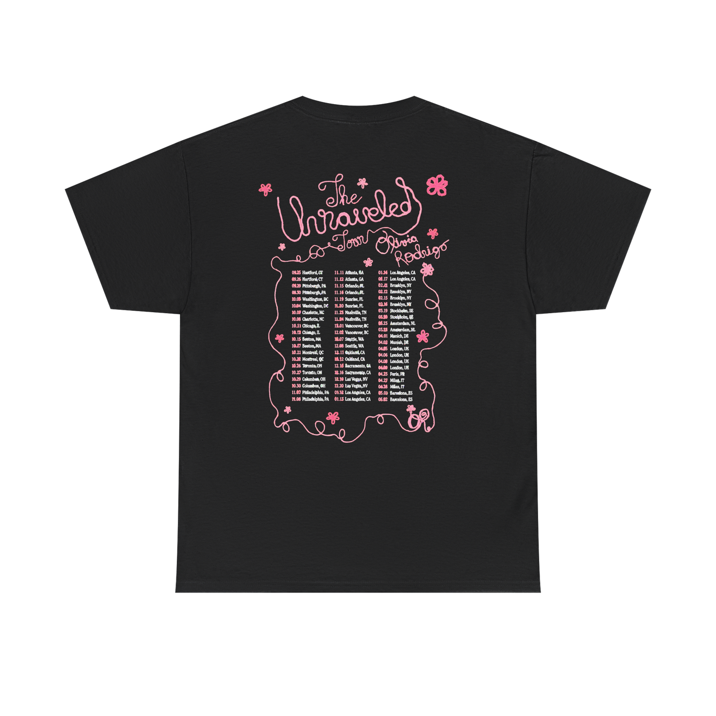 Olivia Rodrigo Merch – The Unraveled Tour T-Shirt
